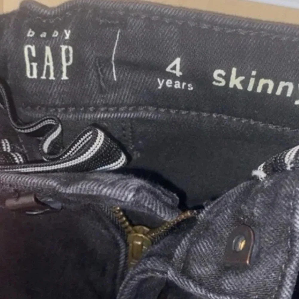 Gap Toddler Boys Black Skinny Jeans Adjustable Waist Size 4